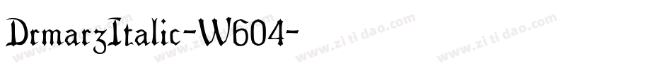 DrmarzItalic-W604字体转换