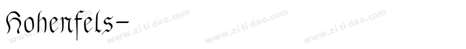 Hohenfels字体转换