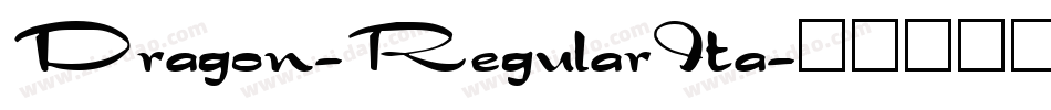 Dragon-RegularIta字体转换