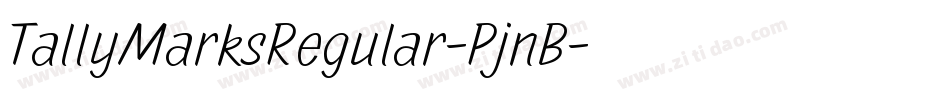 TallyMarksRegular-PjnB字体转换 TallyMarksRegular-PjnB字体转换