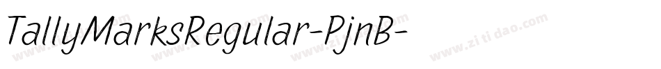 TallyMarksRegular-PjnB字体转换 TallyMarksRegular-PjnB字体转换