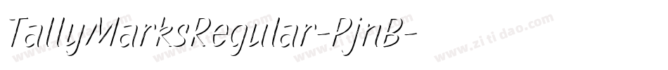 TallyMarksRegular-PjnB字体转换 TallyMarksRegular-PjnB字体转换
