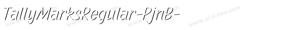 TallyMarksRegular-PjnB字体转换 TallyMarksRegular-PjnB字体转换