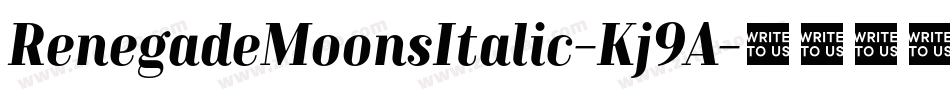 RenegadeMoonsItalic-Kj9A字体转换