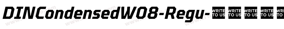 DINCondensedW08-Regu字体转换