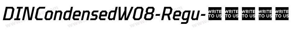 DINCondensedW08-Regu字体转换
