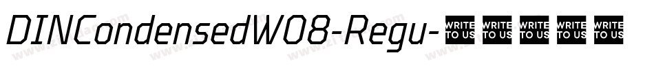 DINCondensedW08-Regu字体转换