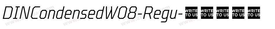 DINCondensedW08-Regu字体转换