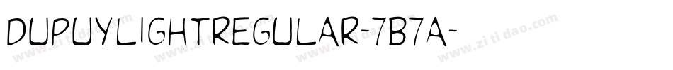 DupuylightRegular-7B7A字体转换