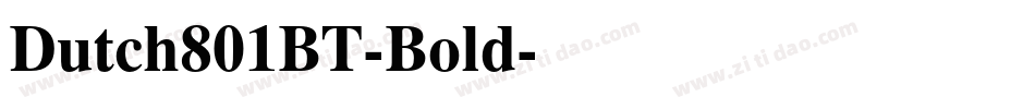 Dutch801BT-Bold字体转换