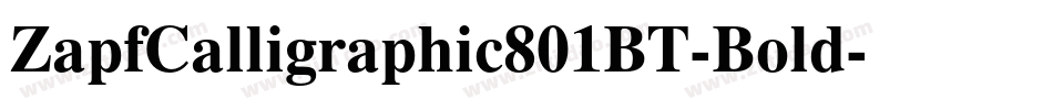 ZapfCalligraphic801BT-Bold字体转换