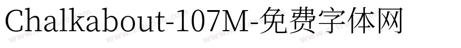 Chalkabout-107M字体转换