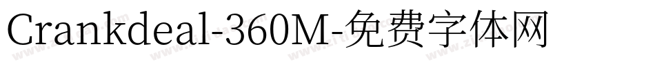 Crankdeal-360M字体转换