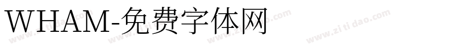 WHAM字体转换