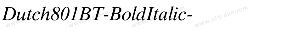 Dutch801BT-BoldItalic字体转换