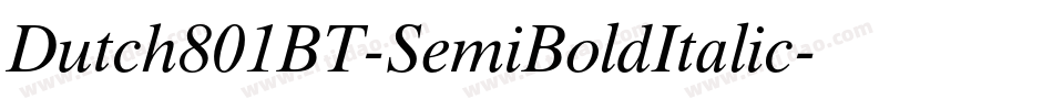 Dutch801BT-SemiBoldItalic字体转换
