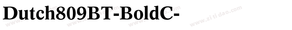 Dutch809BT-BoldC字体转换