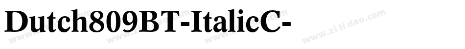 Dutch809BT-ItalicC字体转换