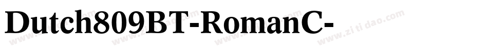 Dutch809BT-RomanC字体转换