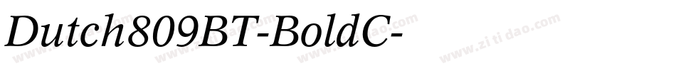 Dutch809BT-BoldC字体转换