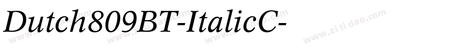 Dutch809BT-ItalicC字体转换
