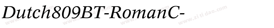 Dutch809BT-RomanC字体转换
