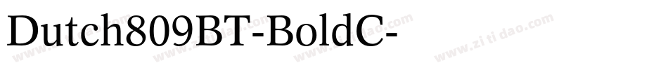 Dutch809BT-BoldC字体转换