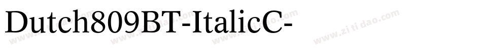 Dutch809BT-ItalicC字体转换