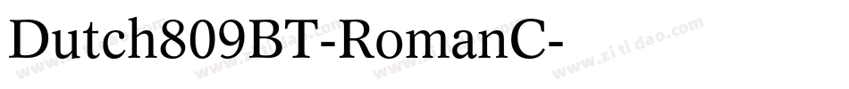 Dutch809BT-RomanC字体转换