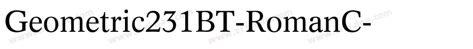 Geometric231BT-RomanC字体转换