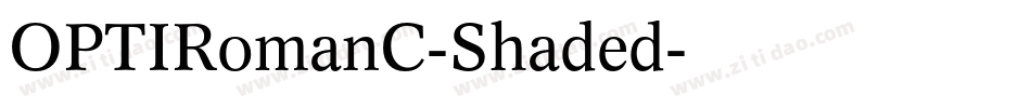 OPTIRomanC-Shaded字体转换