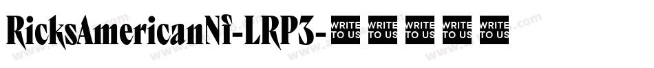 RicksAmericanNf-LRP3字体转换
