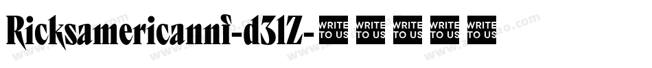 Ricksamericannf-d3lZ字体转换