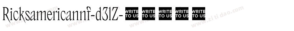 Ricksamericannf-d3lZ字体转换