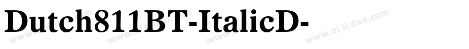 Dutch811BT-ItalicD字体转换