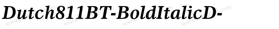 Dutch811BT-BoldItalicD字体转换