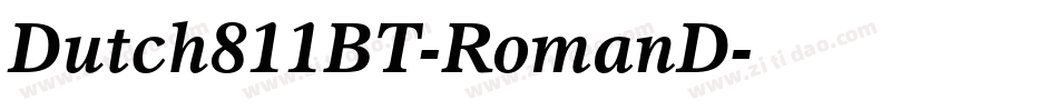 Dutch811BT-RomanD字体转换