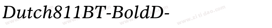 Dutch811BT-BoldD字体转换