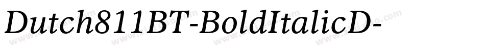 Dutch811BT-BoldItalicD字体转换