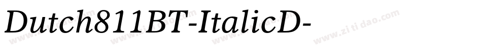 Dutch811BT-ItalicD字体转换