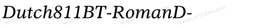 Dutch811BT-RomanD字体转换