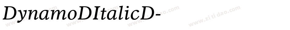 DynamoDItalicD字体转换