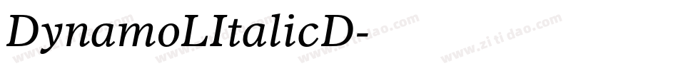 DynamoLItalicD字体转换