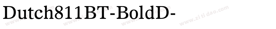 Dutch811BT-BoldD字体转换