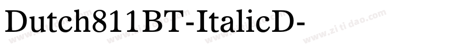 Dutch811BT-ItalicD字体转换