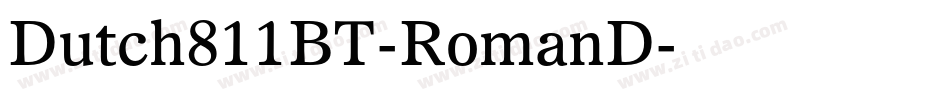 Dutch811BT-RomanD字体转换