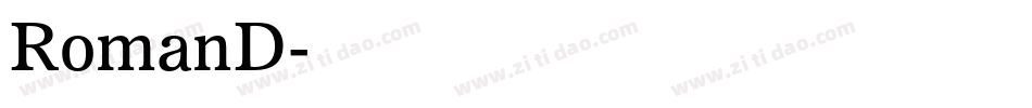 RomanD字体转换