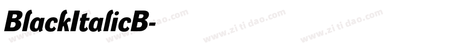 BlackItalicB字体转换