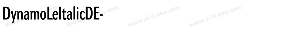 DynamoLeItalicDE字体转换