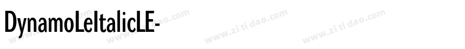 DynamoLeItalicLE字体转换